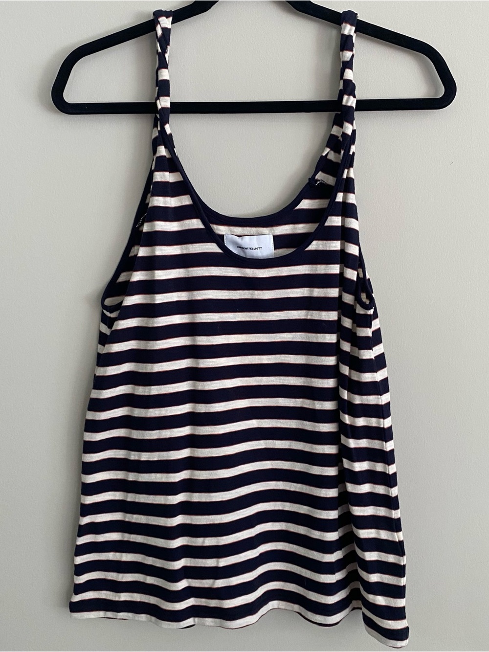 Current/Elliott NWT Twisted Tank Navy Blue Striped Knit Top Size 2 M
